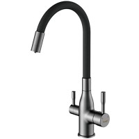 Смеситель для кухни Frap H69 F4396-15 оружейная сталь