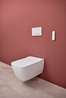 Умный унитаз подвесной Geberit AquaClean Sela Square безободковый, с биде, белый