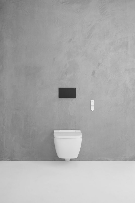 Умный унитаз подвесной Geberit AquaClean Sela Square безободковый, с биде, белый