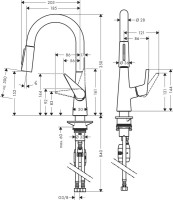 Смеситель для кухни Hansgrohe Talis M51 Talis M51 72815000 хром