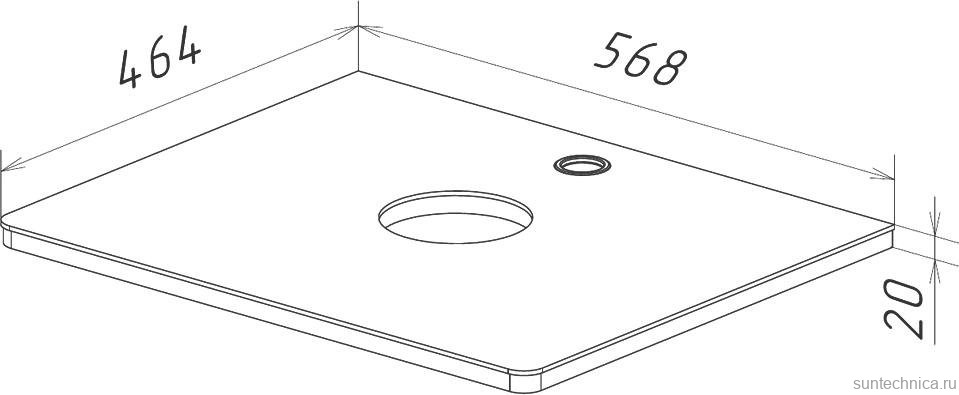 Тумба с раковиной Lemark Miano 60 белая глянцевая, раковина Триумф