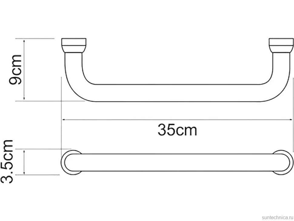 Поручень Wasserkraft K-1066Black черный