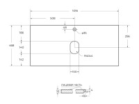 Тумба под раковину со столешницей BelBagno Kraft 100 подвесная, матовая голубая, столешница kep-100-grn