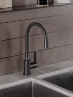 Смеситель для кухни Agger Easy A3100544 с гибким изливом, черный матовый