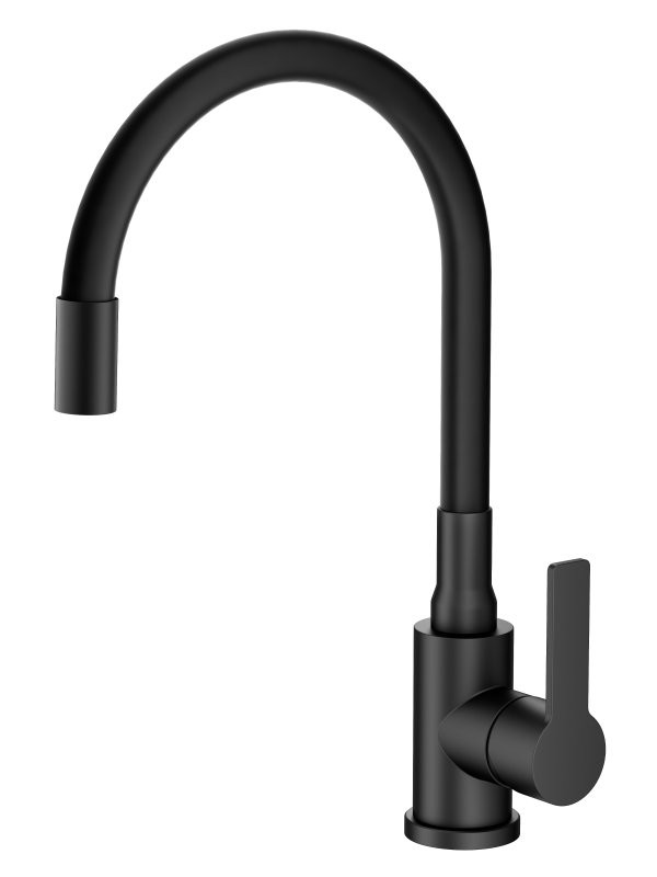 Смеситель для кухни Agger Easy A3100544 с гибким изливом, черный матовый