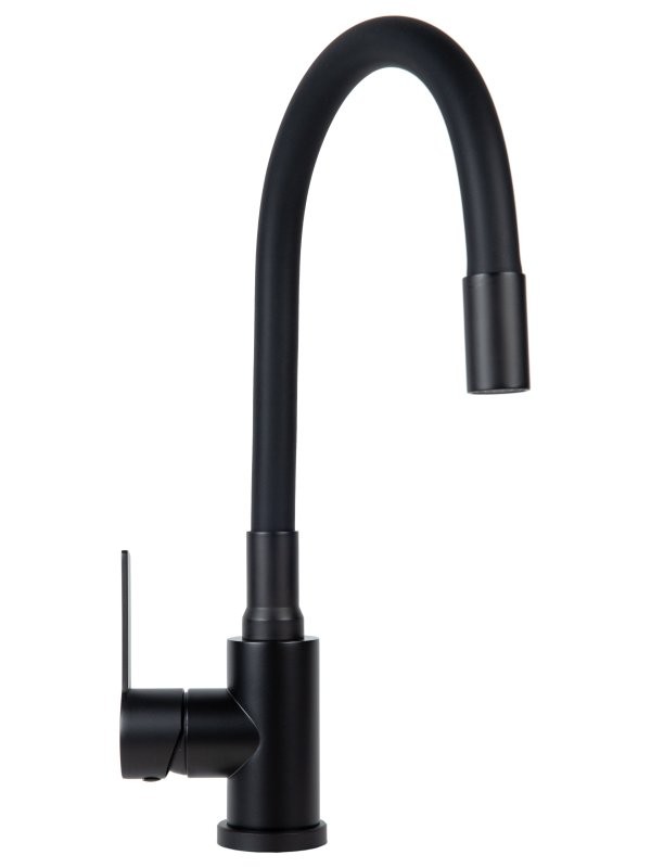 Смеситель для кухни Agger Easy A3100544 с гибким изливом, черный матовый