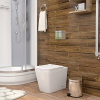 Унитаз приставной напольный Teymi Helmi HD T40108 с микролифтом, безободковый, белый