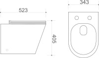 Унитаз приставной напольный Teymi Helmi HD T40108 с микролифтом, безободковый, белый