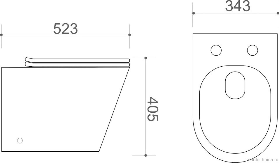 Унитаз приставной напольный Teymi Helmi HD T40108 с микролифтом, безободковый, белый