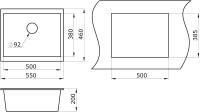 Комплект Мойка Paulmark Gera 60 PM205546-BLM черный металлик + Смеситель Essen Es213011-418 черный металлик + Измельчитель Bone Crusher BC 810-AS