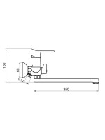 Смеситель с длинным изливом для ванны РМС SL137 SL137-006E Смеситель с длинным изливом для ванны РМС SL137 SL137-006E