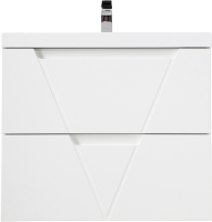 Тумба с раковиной BelBagno Vittoria 80 подвесная, bianco opaco, белая глянцевая раковина