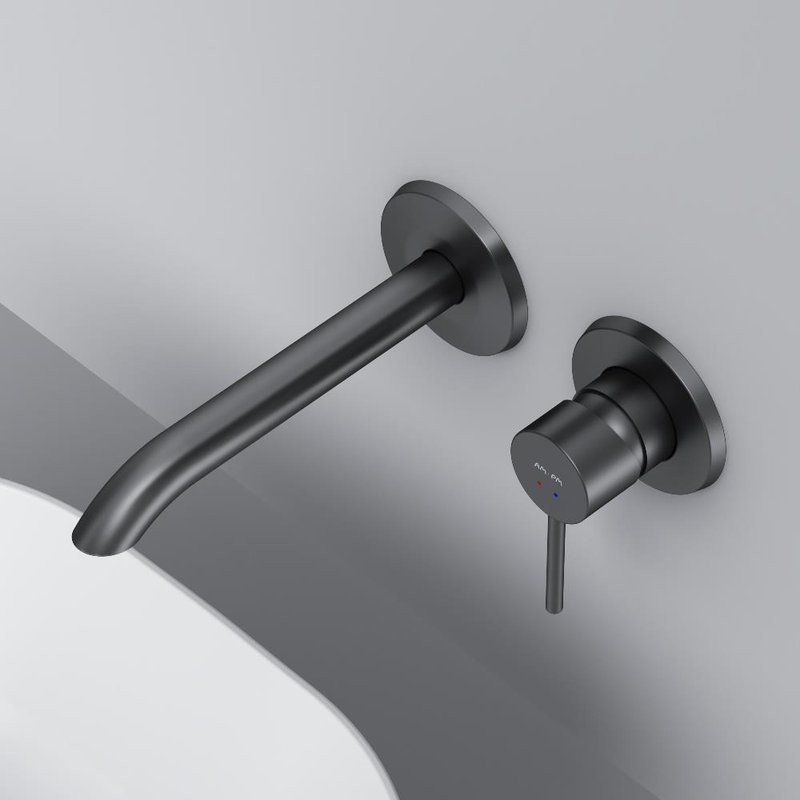 Смеситель для раковины AM.PM Libre F6072622 С ВНУТРЕННЕЙ ЧАСТЬЮ, матовый черный