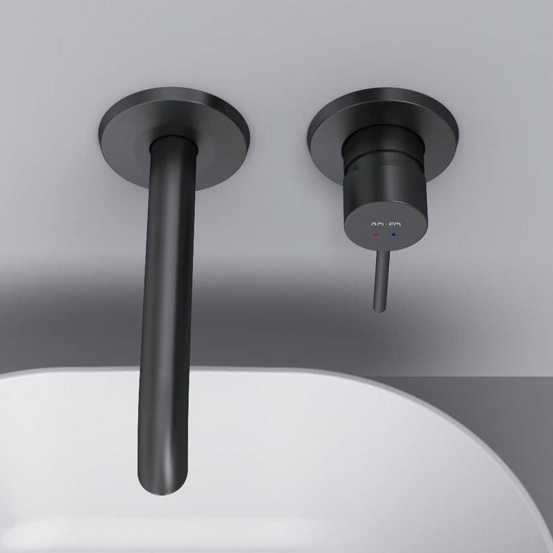 Смеситель для раковины AM.PM Libre F6072622 С ВНУТРЕННЕЙ ЧАСТЬЮ, матовый черный