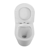 Унитаз подвесной BelBagno Flay-r BB053CHR/SC безободковый, с микролифтом, белый глянцевый