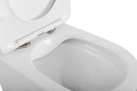 Унитаз подвесной BelBagno Flay-r BB053CHR/SC безободковый, с микролифтом, белый глянцевый
