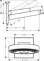 Верхний душ Hansgrohe Rainfinity 26232700