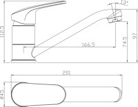 Смеситель для раковины Rossinka RS45 -22