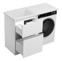Тумба под раковину без столешницы Misty Ингрид 60 напольная, под стиральную машину, белая