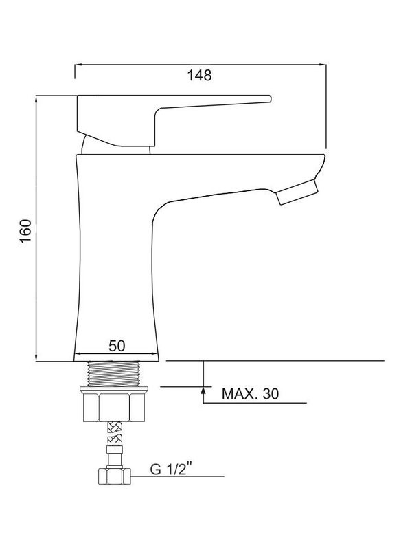Смеситель для раковины РМС PL6 001F белый