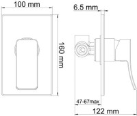 Встраиваемый смеситель для душа и ванны Wasserkraft Aller 10651W С ВНУТРЕННЕЙ ЧАСТЬЮ