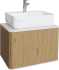 Мебель для ванной STWORKI Ноттвиль 60 дуб верона, без выреза под смеситель, скандинавский стиль, подвесная
