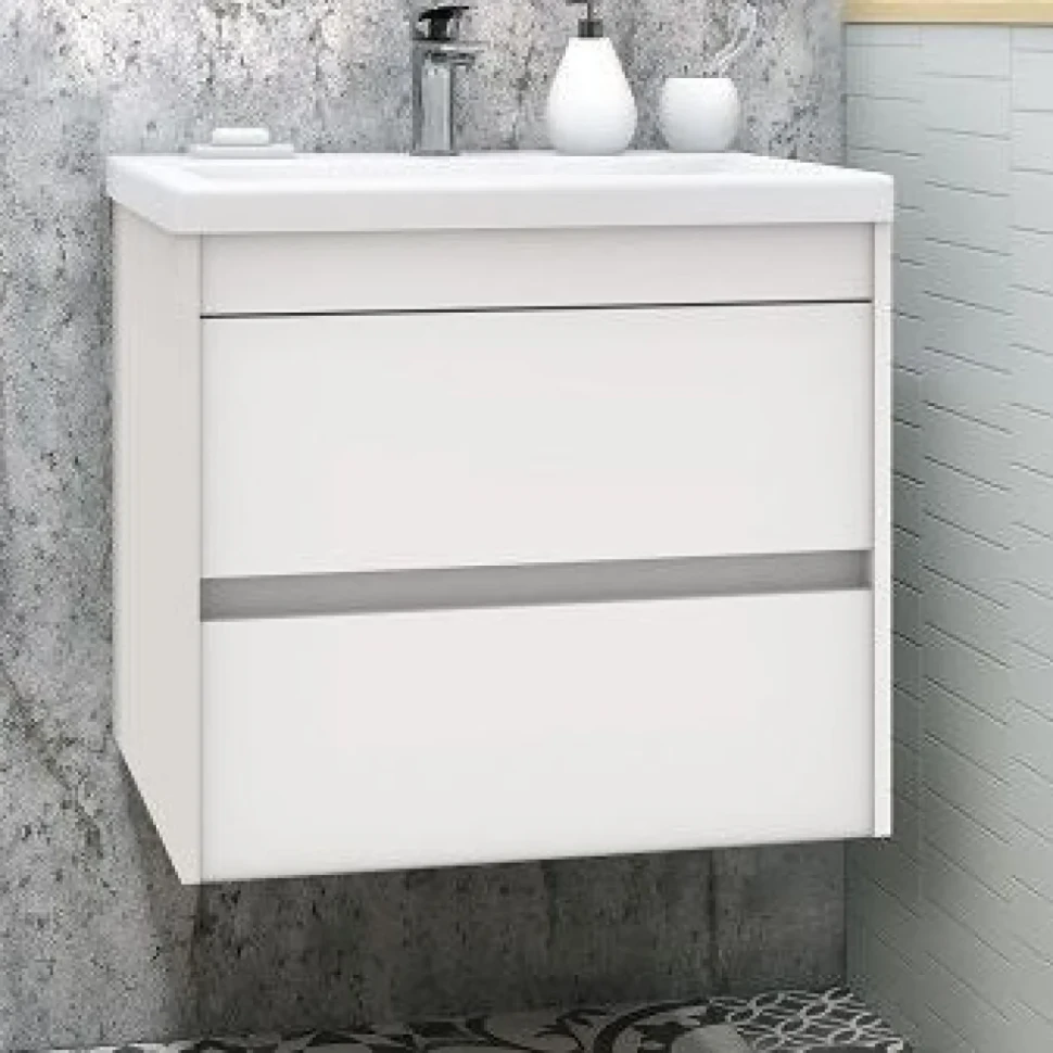Тумба под раковину Art&Max Family 60, подвесная, Bianco Lucido