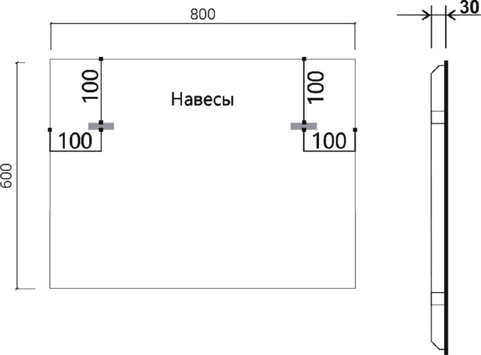 Мебель для ванной комнаты Vincea Mia Slim 80, 2 ящика, дуб винтаж