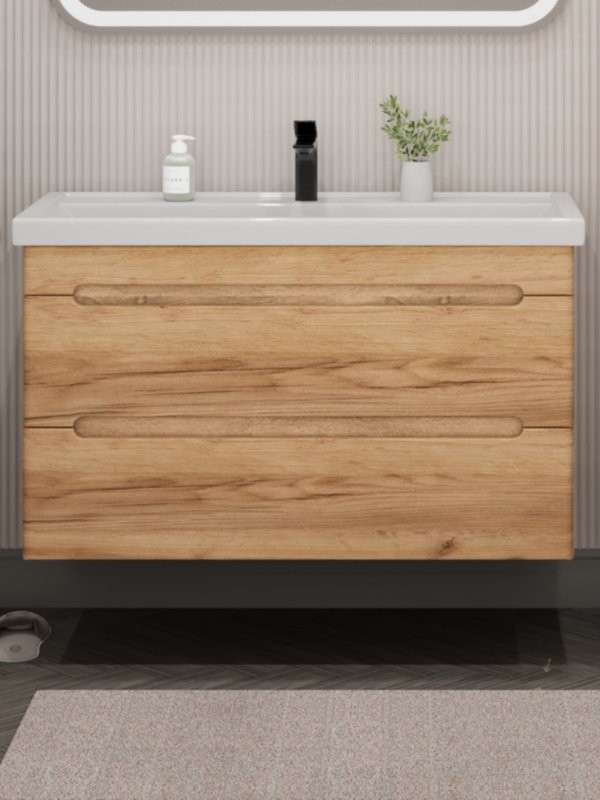 Тумба с раковиной SanStar Diva 100 подвесная, Gold Kraft, раковина Фостер 100