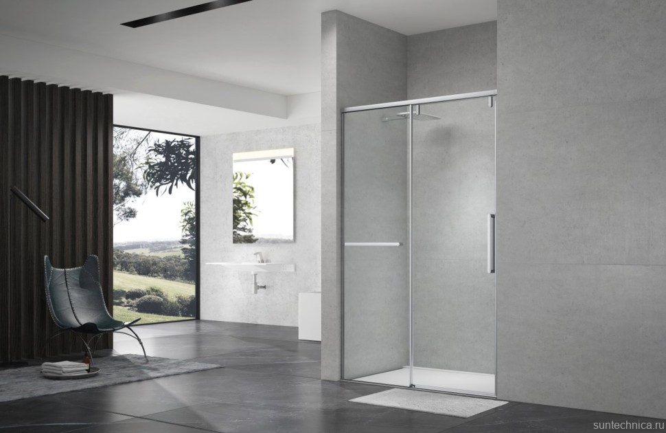 Душевая дверь в нишу Terminus Альба 01 1DS140х220C 140х220, хром