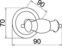 Крючок Boheme Vogue 10186 двойной, хром Крючок Boheme Vogue 10186 двойной, хром