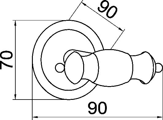 Крючок Boheme Vogue 10186 двойной, хром