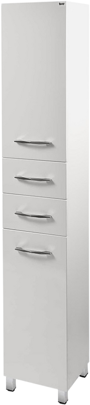 Шкаф пенал для ванной Emmy Рокард 30 L, с бельевой корзиной