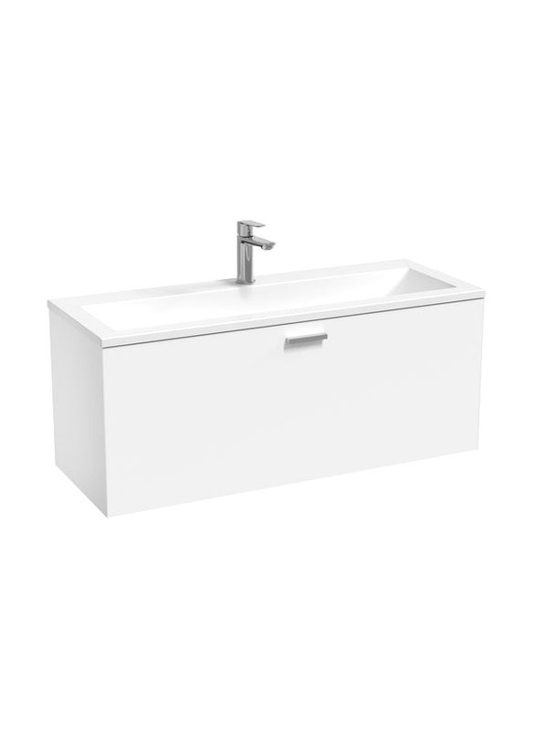 Тумба с раковиной Ravak Clear II SD 100 глянцевая белая