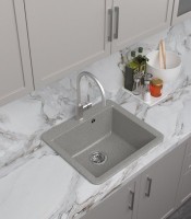 Мойка кухонная Domaci Парма V-210 светло-серая Мойка кухонная Domaci Парма V-210 светло-серая