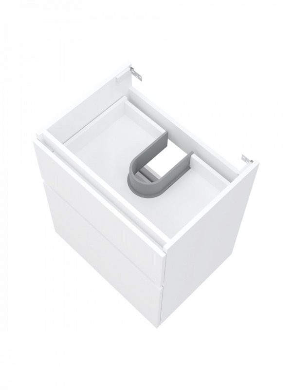 Тумба с раковиной Teymi Laina 60 напольная, матовая белая