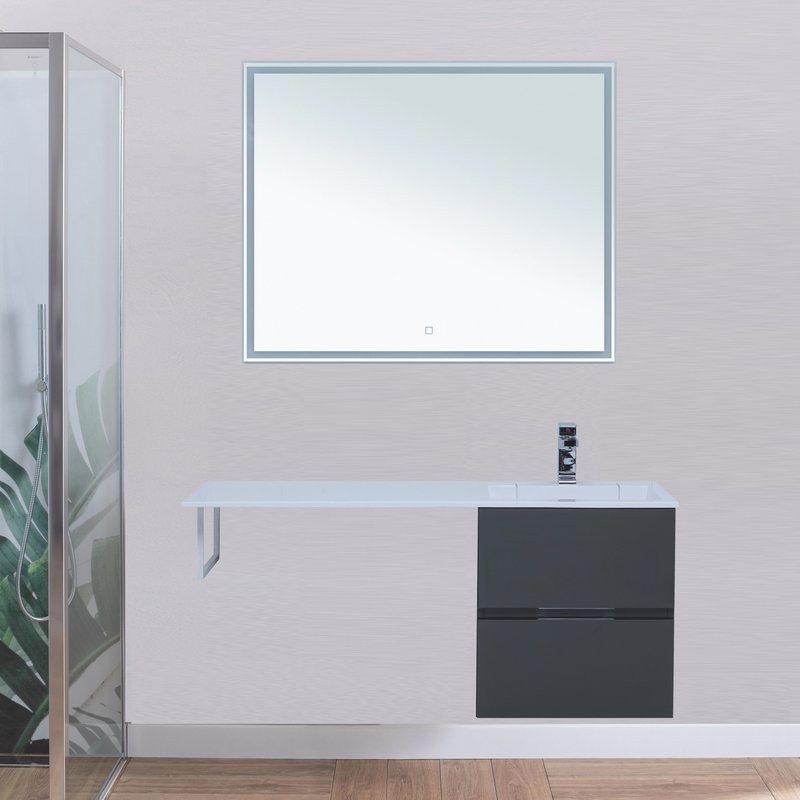 Мебель для ванной комнаты Aquanet Алвита 48 серый антрацит R