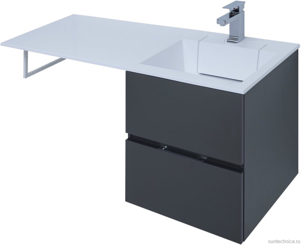 Мебель для ванной комнаты Aquanet Алвита 48 серый антрацит R