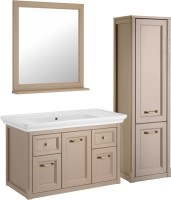 Тумба с раковиной ASB-Woodline Толедо 105 капучино