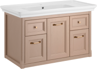 Тумба с раковиной ASB-Woodline Толедо 105 капучино