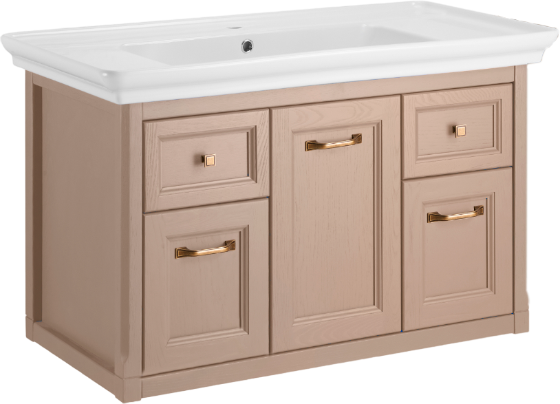Тумба с раковиной ASB-Woodline Толедо 105 капучино