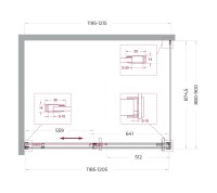 Душевой уголок BelBagno Soft Close-1 AH-1-120/90-C-Cr профиль хром Душевой уголок BelBagno Soft Close-1 AH-1-120/90-C-Cr профиль хром