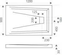 Поддон для душа Good Door Атриум 120x90 с сифоном