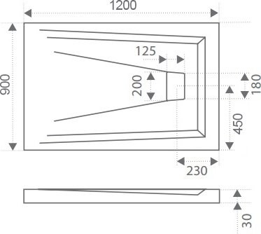 Поддон для душа Good Door Атриум 120x90 с сифоном