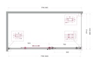Душевой уголок BelBagno Soft Close-2 AH-1-180/90-C-Cr профиль хром