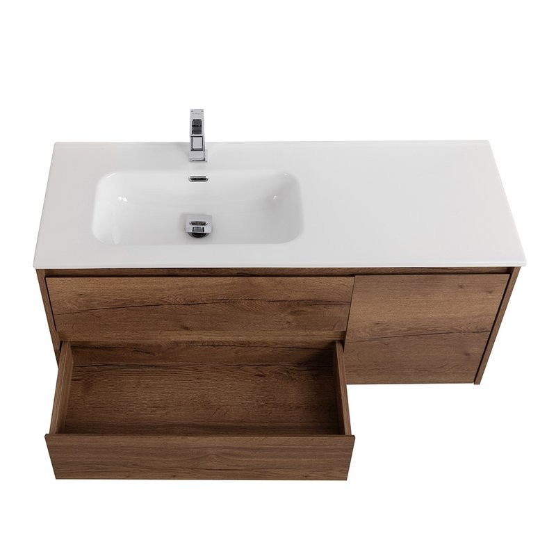 Тумба с раковиной BelBagno Kraft L, 100 2 ящика, дверца, rovere tabacco