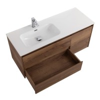 Тумба с раковиной BelBagno Kraft L, 100 2 ящика, дверца, rovere tabacco