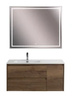 Тумба с раковиной BelBagno Kraft L, 100 2 ящика, дверца, rovere tabacco