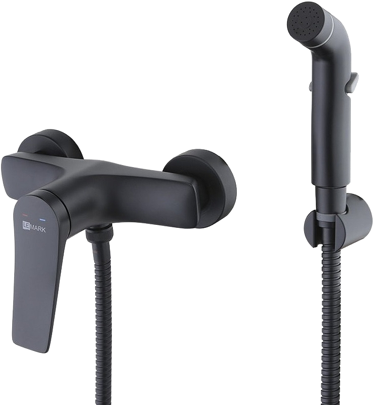 Гигиенический душ Lemark Bronx LM3718BL со смесителем, черный