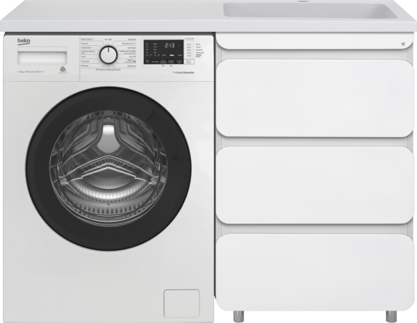 Тумба с раковиной Misty Чегет 120 R, под стиральную машину